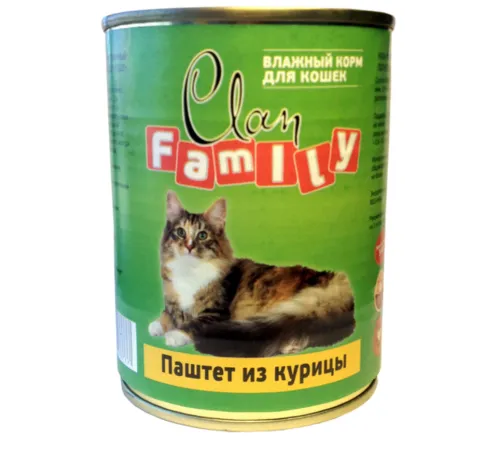 Clan Family Паштет из курицы для кошек №27, 415 г