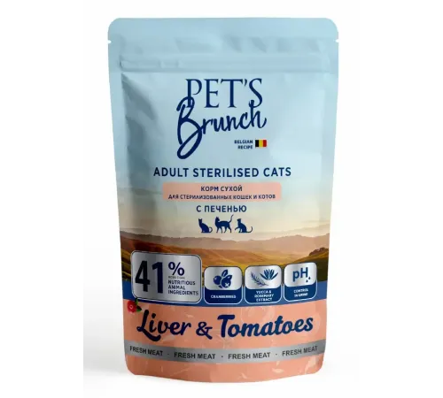 Pet's Brunch Adult Sterilised Cats (Печень и томаты), 400 г