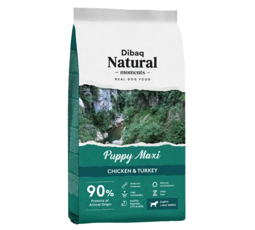 Dibaq Natural Moments Puppy Maxi (Курица, индейка), 15 кг