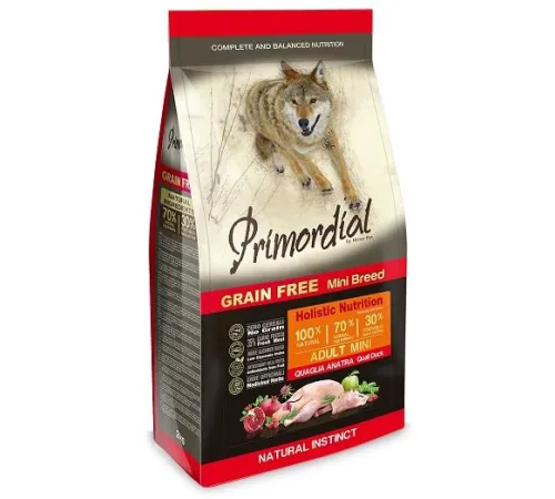 Primordial Dog Adult Mini (Утка, перепел) 2 кг