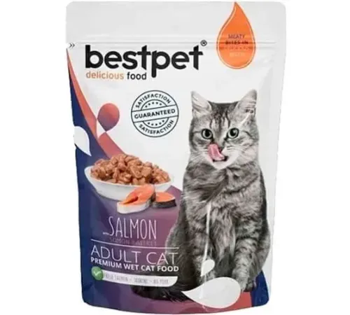 Bestpet Adult Cat (Лосось в желе), 85 г