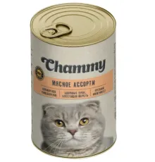Chammy Консервы для кошек (Мясное ассорти в соусе), 415 г