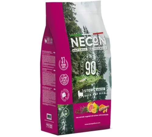 Necon Natural Wellness Low Fat Sterilized (Утка, рис), 10 кг