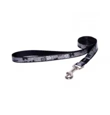 Удлиненный поводок Rogz Lapz Trendy Black Bones M 16 мм
