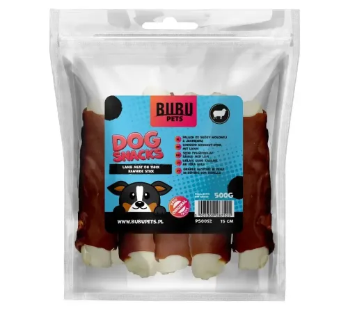 Bubu Pets Мясо ягненка на толстых сыромятных палочках, 500 г