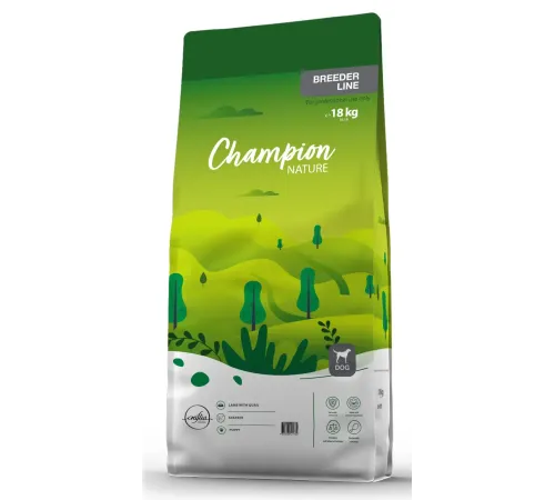 Craftia Champion Nature Ultra Puppy Medium&Large (Ягненок, перепелка), 18 кг