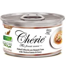 Cherie хлопья тунца с кусочками курицы в подливке 80 г