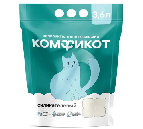 Комфикот Наполнитель силикагелевый, 3,6 л (1,42 кг)