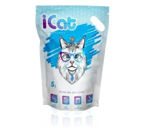 iCat Силикагелевый наполнитель Без запаха, 5 л