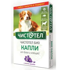 Капли Чистотел БИО для средних и крупных собак, 1 пипетка
