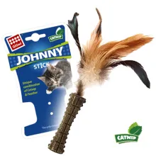 GiGwi JOHNNY STICK Спрессованная кошачья мята с перьями, 8 см