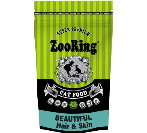 ZooRing Beautiful Hair&Skin Adult Cat, 1,5 кг