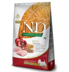 Farmina N&D Ancestral Grain Light Adult Mini (Курица и гранат), 2,5 кг