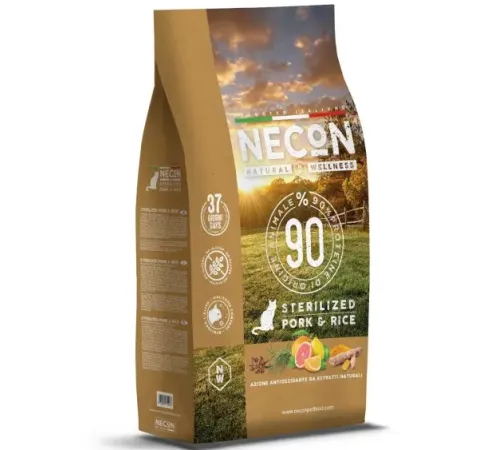 Necon Natural Wellness Sterilized Cat (Свинина и рис), 1,5 кг