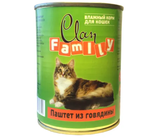 Clan Family Паштет из говядины для кошек №25, 415 г
