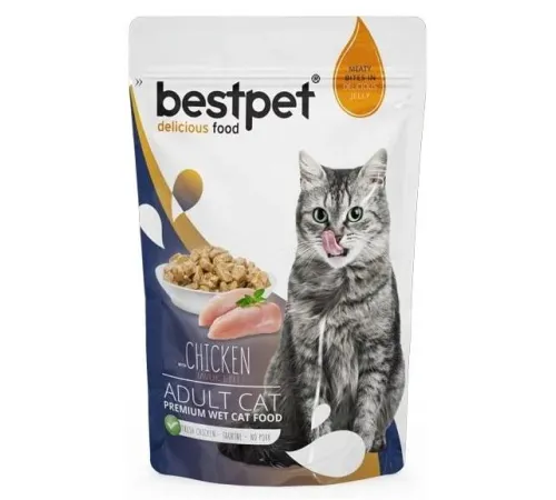 Bestpet Adult Cat (Курица в желе), 85 г