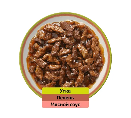 Whiskas Аппетитный микс (утка, печень, мясной соус), 75 г х 28 шт (уп)