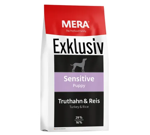 Mera Exklusiv Sensitive Puppy (Индейка, рис), 15 кг