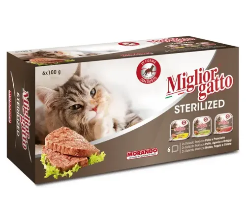 Miglior Gatto Sterilized Multi Pack Нежный паштет, 100 г х 6 шт
