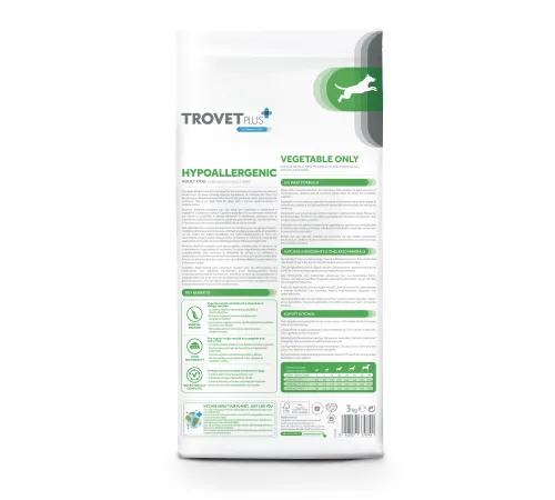Trovet Plus Adult Dog Hypoallergenic (Свежие овощи), 10 кг