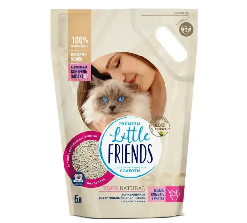 Little Friends Tofu Natural (без запаха), 5л/2,5 кг