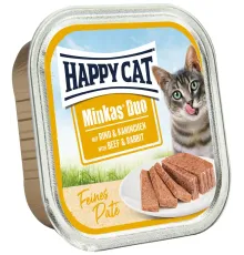 Happy Cat Minkas Duo Паштет (Говядина и кролик), 100 г