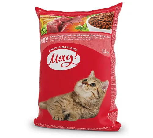 Мяу! для взрослых кошек (Кролик) 11 кг