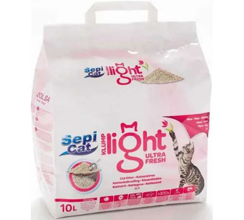 Наполнитель ультракомкующийся Sepi Cat Klump Light Ultra Fresh,12 л