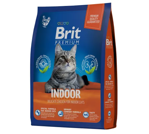 Брит Премиум Cat Indoor (Курица) 800 г