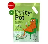 Potty-Pot Наполнитель ТОФУ Зеленый чай, 6л (2,5 кг)