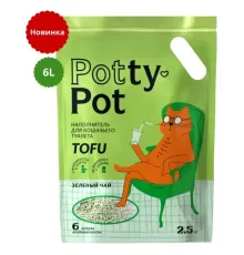 Potty-Pot Наполнитель ТОФУ Зеленый чай, 6л (2,5 кг)