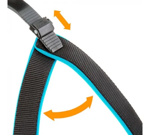 Ferplast Шлея AGILA FLUO 2, синяя, 37-45см/15мм