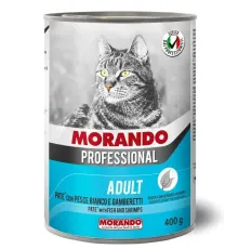 Morando Professional Cat Паштет с белой рыбой и креветками (консервы), 400 г