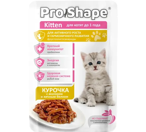 ProShape Пауч Kitten (Курица, молоко, яичный белок), 75 г