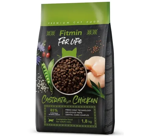 Fitmin For Life Castrate Cat (Курица), 1,8 кг