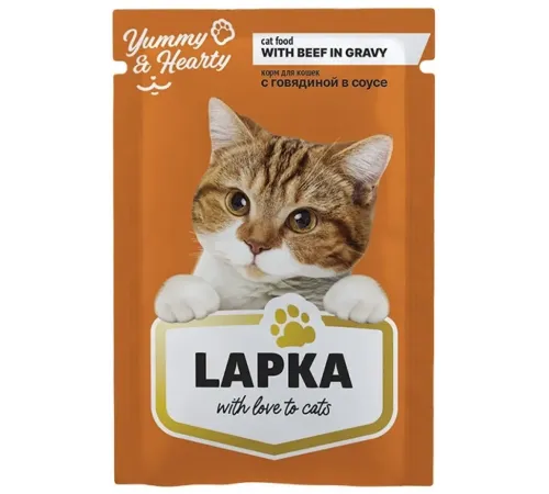 Lapka Консервы для кошек (Говядина), 85 г х 28 шт (уп)