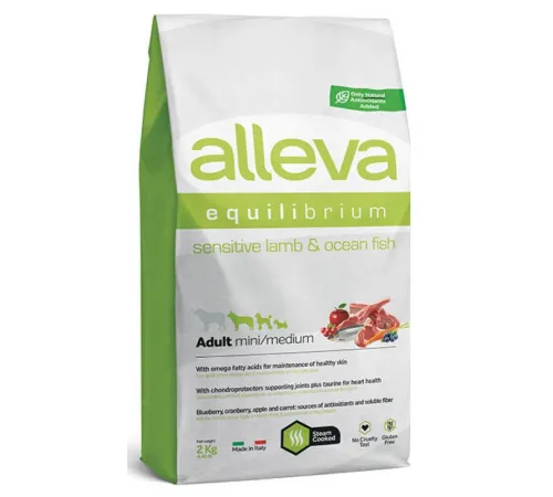 Alleva Equilibrium Adult Mini & Medium (Ягненок, рыба), 2 кг