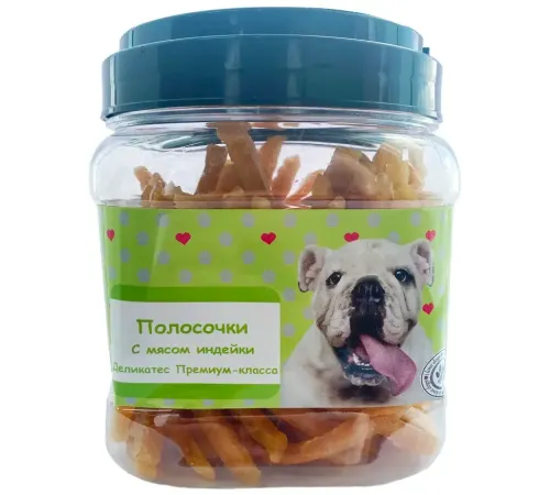 O'dog Полосочки с мясом индейки, 500 г
