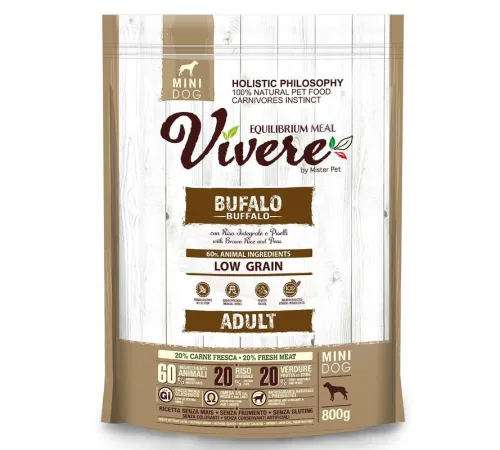 Vivere Dog Adult Mini (Буйвол), 3 кг