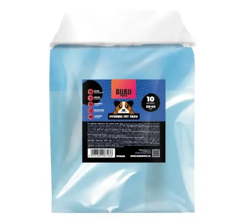 Bubu Pets Подстилки гигиенические синие, 30х45 см (10 шт)