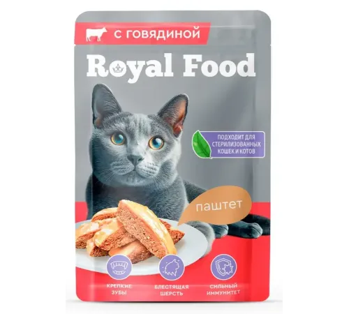 Royal Food Паштет с говядиной для кошек, 75 г