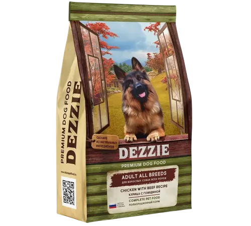 Dezzie Adult Dog (Курица, говядина), 15 кг