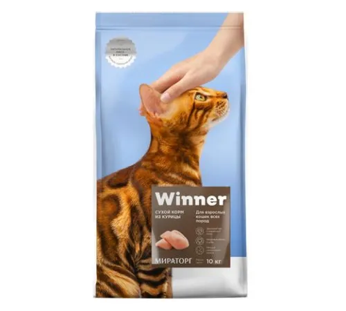 Мираторг Winner для кошек всех пород (Курица), 10 кг