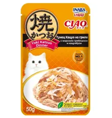 INABA CIAO Тунец Кацуо на гриле с морским гребешком и кацуобуси, 50 г