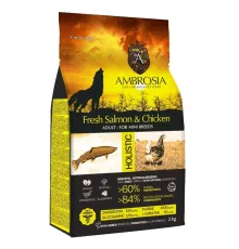 AMBROSIA Adult Mini Breeds (Лосось, курица), 2 кг