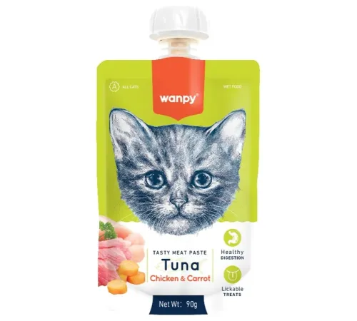 Wanpy Cat Мясное пюре из тунца, 90 г