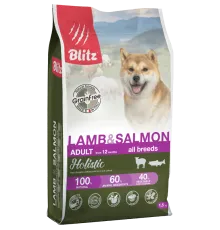 BLITZ Holistic GF Adult All Breeds (Ягненок, лосось), 1,5 кг