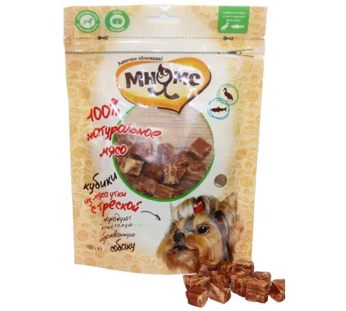 Мнямс Кубики из мяса утки с треской 100 г