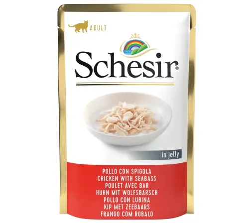 Schesir Chicken Seabass (Цыпленок, окунь), 85 г х 20 шт