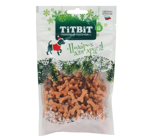 ТИТБИТ Мягкие снеки с индейкой для собак (Новогодняя коллекция), 70 г